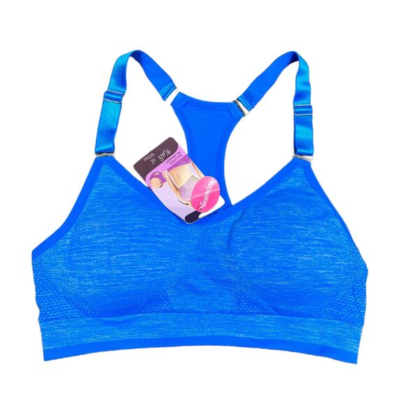 Kali and Win Womens Sports Bra Seamless Racerback Light Support Blue Med Large - Picture 5 of 11